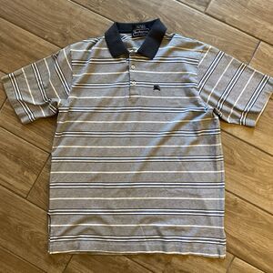 Vintage Burberrys Polo Mens Medium Short Sleeve Cotton Made In USA